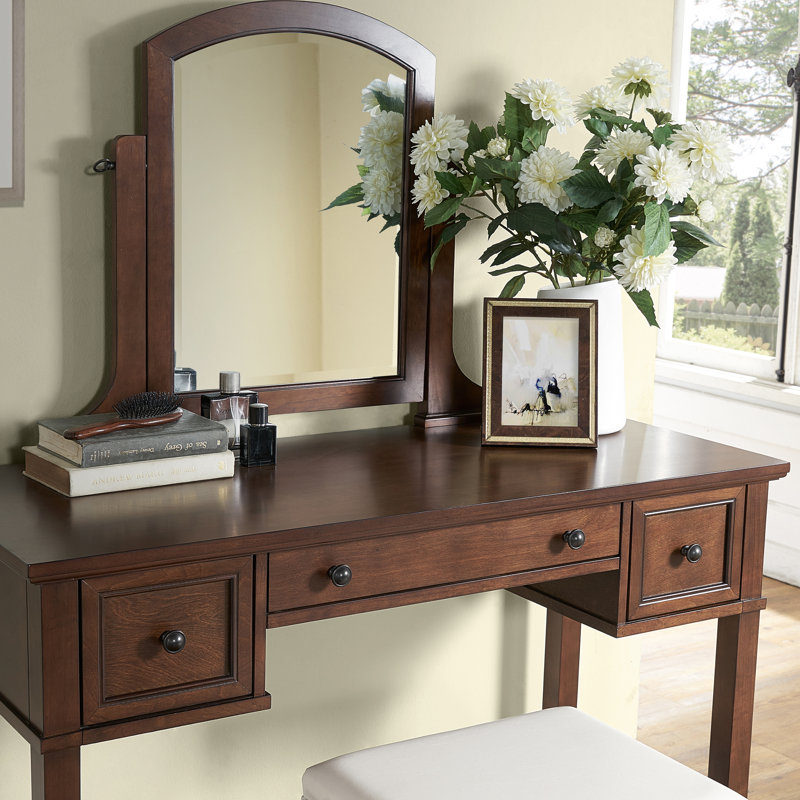 Coiffeuse avec miroir, Acajou