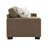 Aubrye Upholstered Loveseat with 3 Pillows in Brown