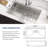33" L  x 19" W Undermount Kitchen Sink Ledge Workstation Deep Single Bowl 16 Gauge Stainless Steel Kitchen Sinks Basin