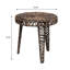 Table de bout ronde en jacinthe d'eau tressée à la main Amara de 17 po Amara, table d'appoint trépied brun en osier pour le salon ou la chambre à coucher-355686668