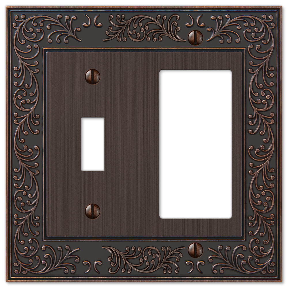Chanhassen No Subject 2 - Gang Toggle/Rocker Standard Combination Wall Plate Fleur De Lis Living