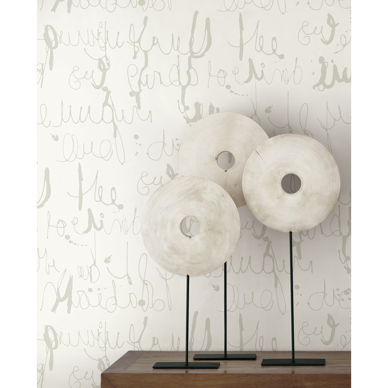 Papier peint encastré Theobald de Seabrook Designs, Ivoire; gris