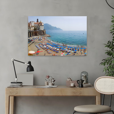 Houses On The Sea Coast Amalfi Coast Atrani Salerno Campania Italy Abstract Contemporary Architecture Beach Art