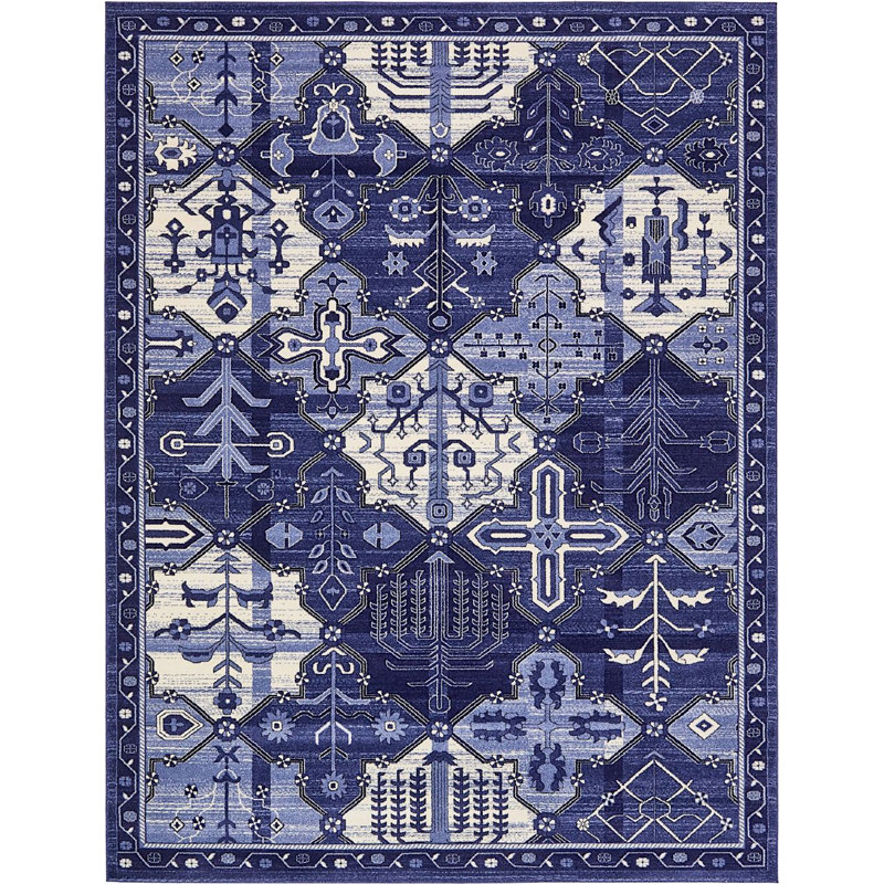 Tapis oriental bleu Abdurraheem, Rectangle 4 pi x 6 pi