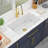 30" L x 18" W Ceramic Drop-in/Undermount Kitchen Sink, Single Bowl Kitchen Sink with Sink Grid and Basket Strainer-122909696