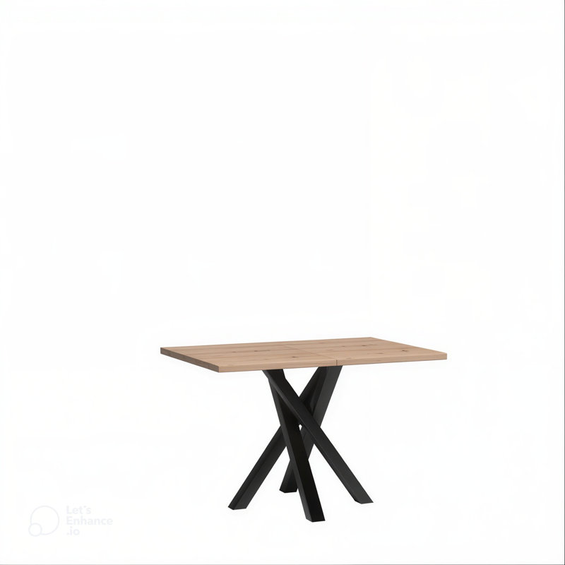 CALI Extendable Metal Base Dining Table, 78cm H x 120cm L x 80cm W