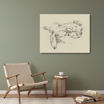 Toile tendue avec châssis Lark Manor ™ Harper, Ethan, "Dog Tired II" 163990Z