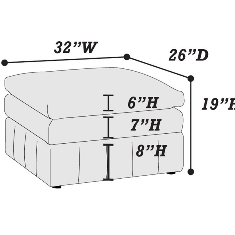 Canapé modulaire contemporain 1pc, Brun
