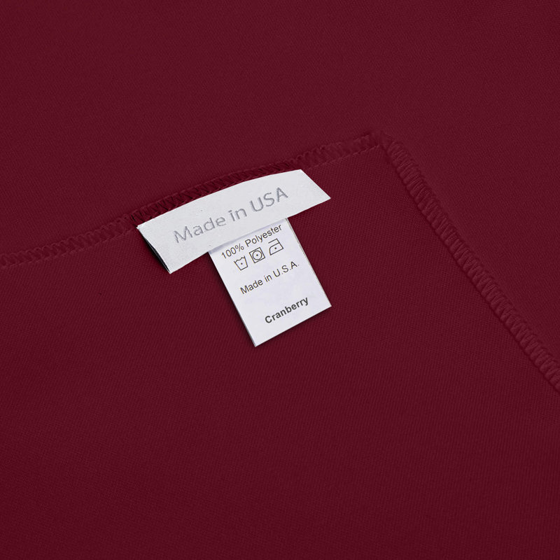 Paire de rideaux semi-transparents en polyester Angiens, Canneberge