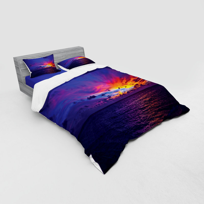 Coastal Paisley Duvet Cover, Queen Duvet Cover + 3 Additional Pieces