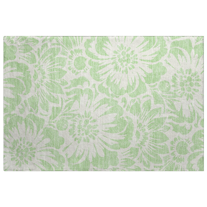 Tapis à poil long de qualité supérieure lavable à la machine ADS551, Mint, 1 pi 8 po x 2 pi 6 po