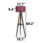 Lampe trépied corps en bois-827053475