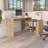 Axis Modern L-Shaped Computer Desk with Open & Closed Storage