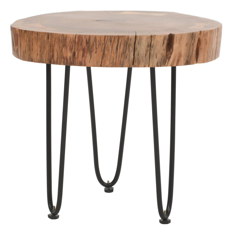Aala Finished Solid Wood Accent Stool