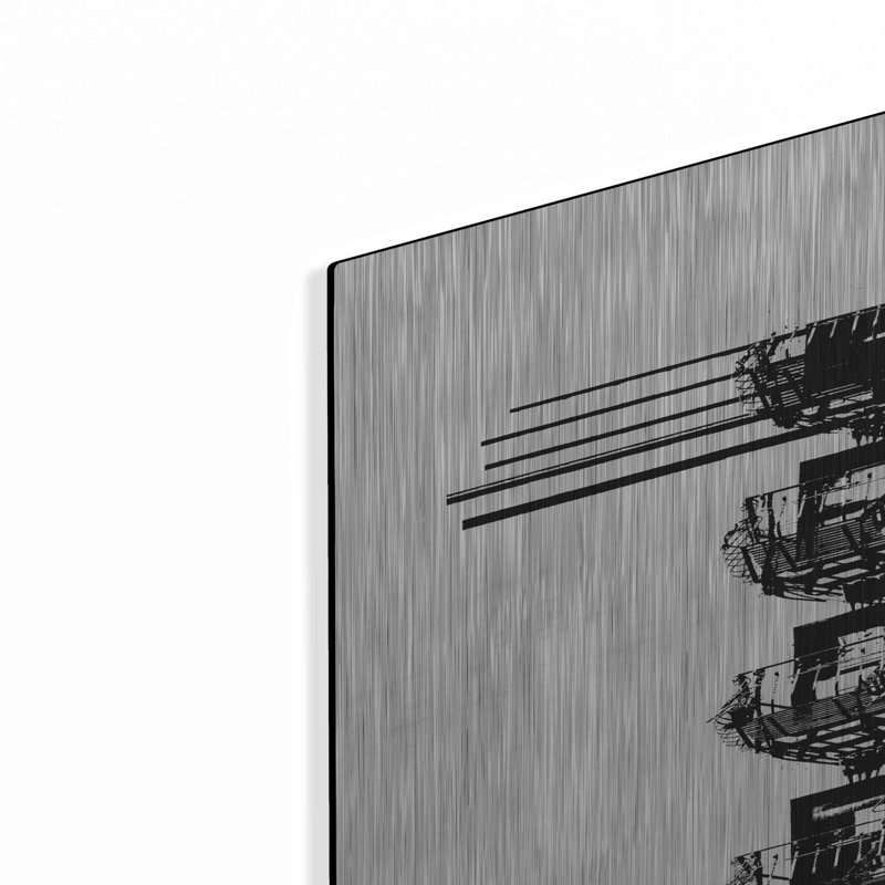 «NYC in Pure BandW XV» par Jeff Pica, art mural en métal, 16 po x 24 po, H 36 po x l 24 po