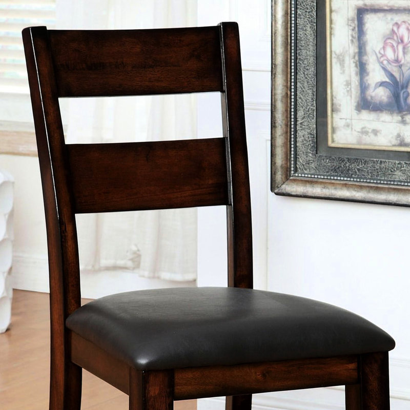 2pcs Dark Cherry Dining Room Chairs - Solid Wood Construction, Comfortable Padded Seating, Transitional Style Finish Seats Design, , Bold & Stronger Build