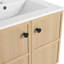 Meuble-lavabo de salle de bain en contreplaqué de chêne de 24 po - Portes à fermeture douce pour une solution de rangement élégante-3689445