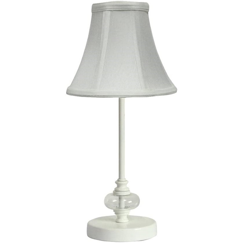 Lampe de table 15 po Sanjay, Blanc mat, Blanc cassé