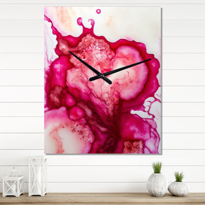 Jawvan - Horloge murale abstraite à encre liquide