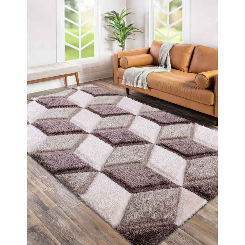 Solid Colour Area Rug, Rectangle 60 x 110 cm