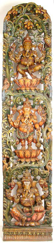 Trois panneaux Ganesha