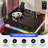 Ashten 19.7'' W - Modern Nightstand with 3 Diamond-Cut Drawers, Smart RGB Lighting & Charging Hub-2036081753