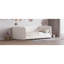Lits simples au sol en velours, structure en contreplaqué beige, chambre d'enfant moderne et sécuritaire-1544553746