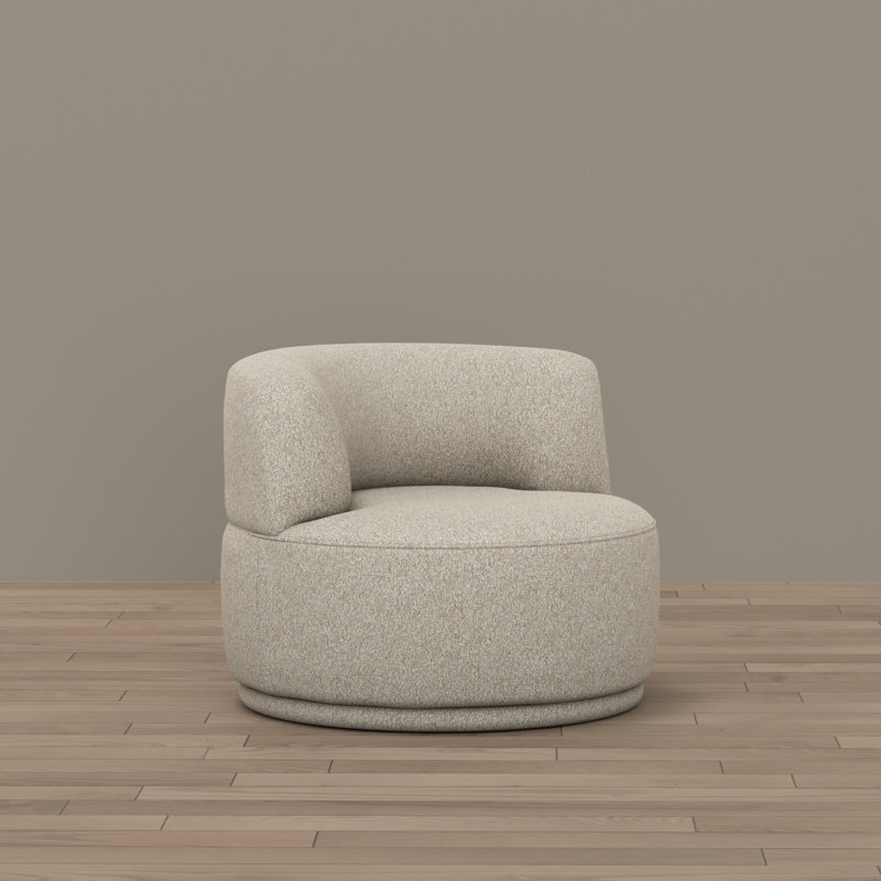 taupe swivel chair, Cream