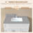 48"W x 22"D Engineered Stone Vanity Top Single Integrated Sink with 4" Backsplash in Gray Marble