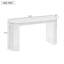 Console incurvée à rayures verticales distinctives, pour rehausser la décoration intérieure et ajouter de la fonctionnalité-1479545661