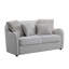 Causeuse en lin beige avec 4 coussins