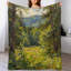 Jeté en flanelle Sunlit Forest Meadow-134399949