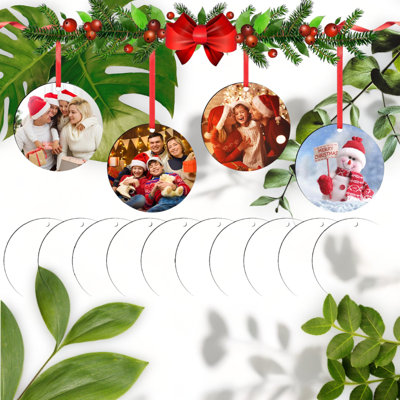 Set of 10 Double-Sided MDF Sublimation Pendants