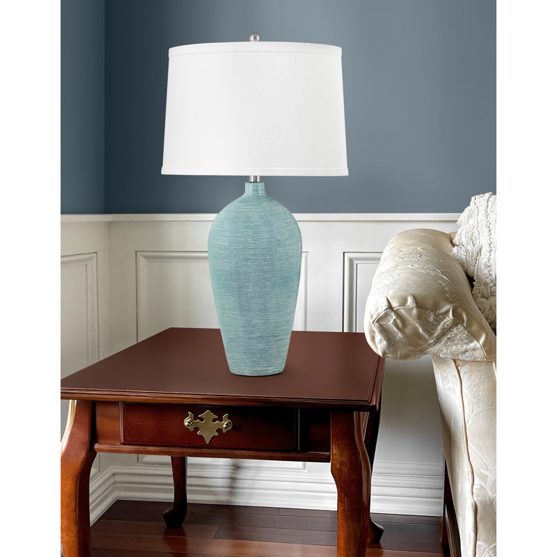 Monza 28 in. Ceramic Table Lamp, Spun Blue