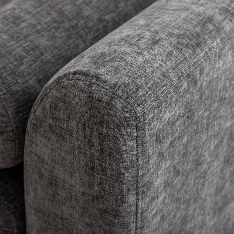 Banc rembourré à l'extrémité du lit, Gris