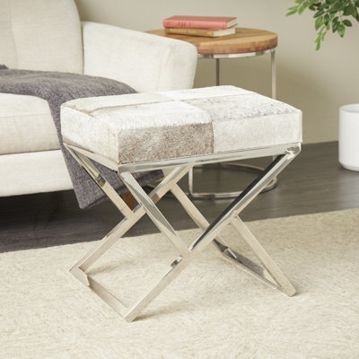 Cayden Stainless Steel Accent Stool