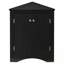 Armoire de rangement de coin salle de bain avec 2 portes et tablettes réglables-1198483025