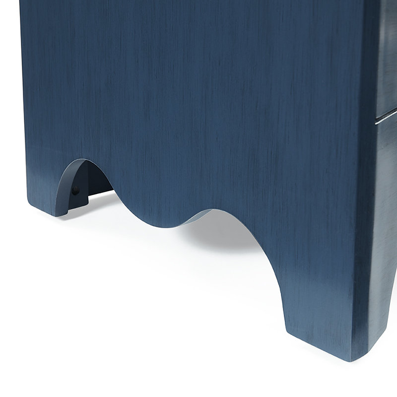 Claire Solid Wood Accent Chest, Navy