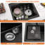 L 21 po x l 20 po Composite quartz encastré dans un évier de cuisine à simple cuve et station de travail-129525124