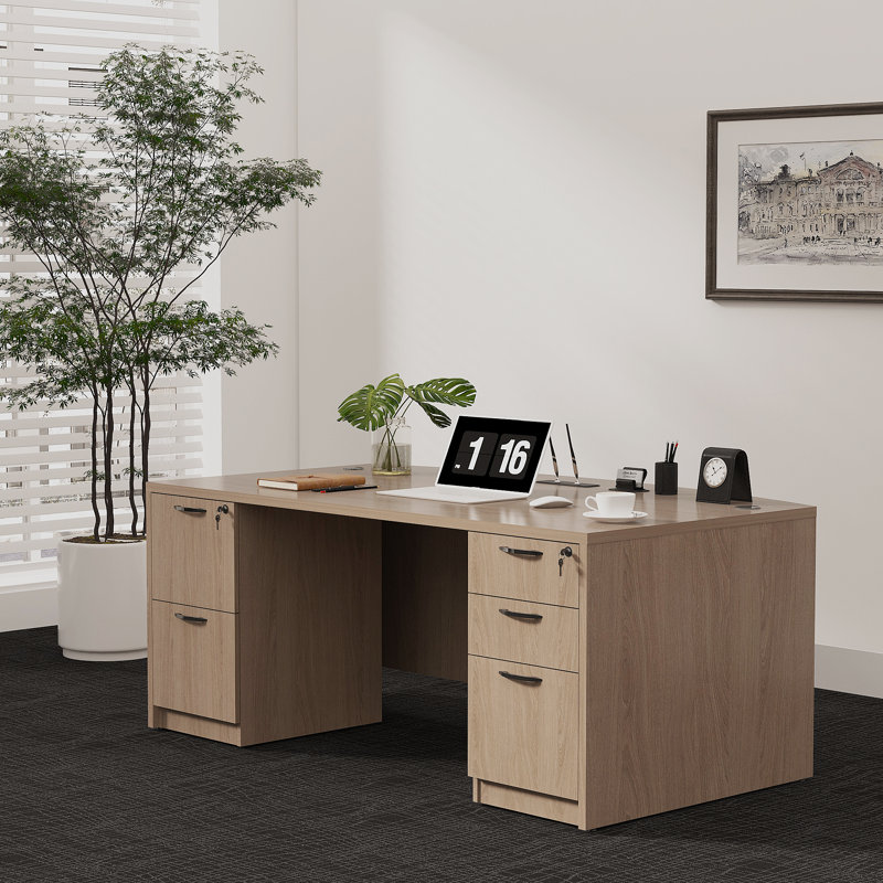  Parven Vertical Filing Executive Desk, Lime