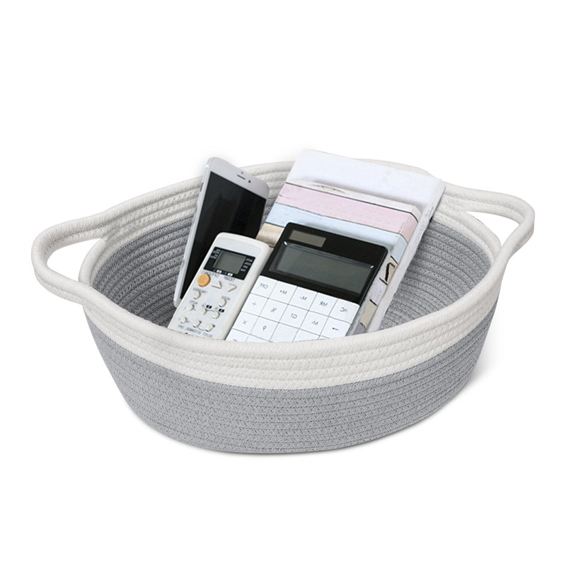 Dovecove Fabric Decorative Basket, Gray