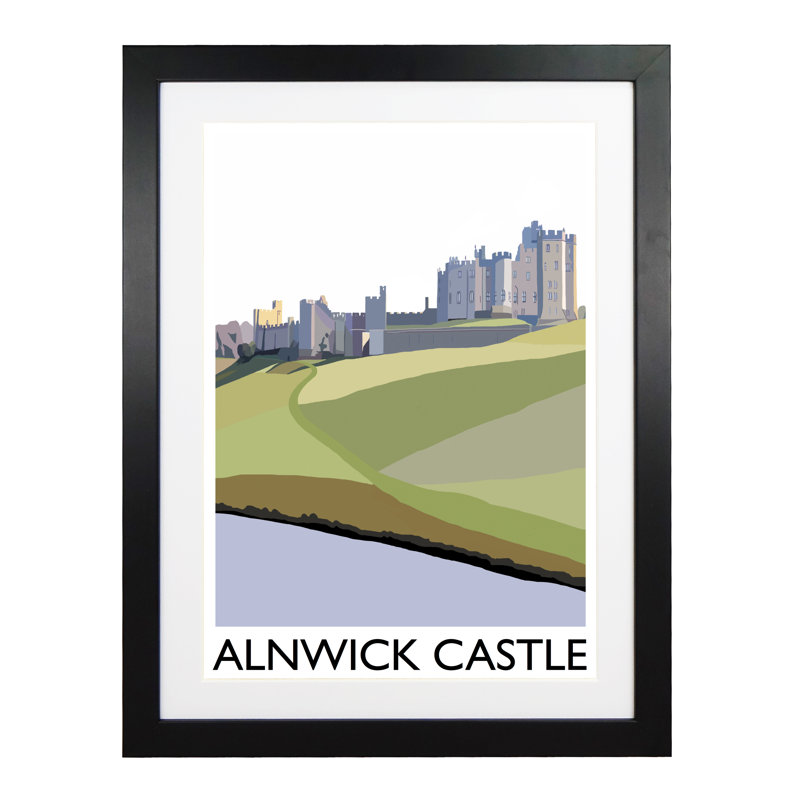 Alnwick by Richard O'Neil - Print, 54 cm H x 44 cm W x 2.2 cm D, Black Wood Frame