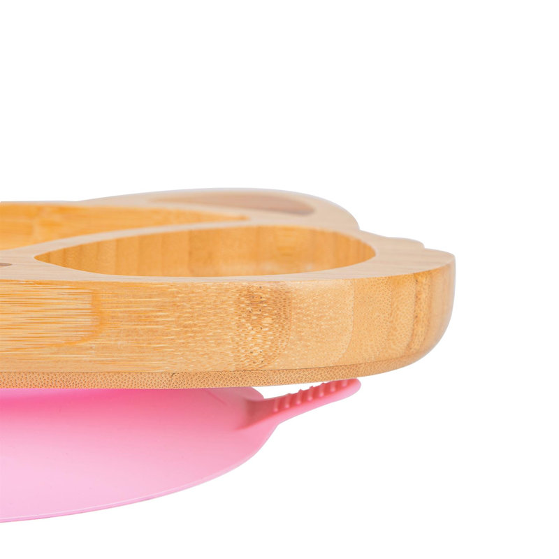 Tiny Dining - Fox Bamboo Suction Plate, Pink