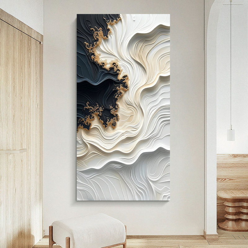 Modern minimalist 3D relief wall decoration