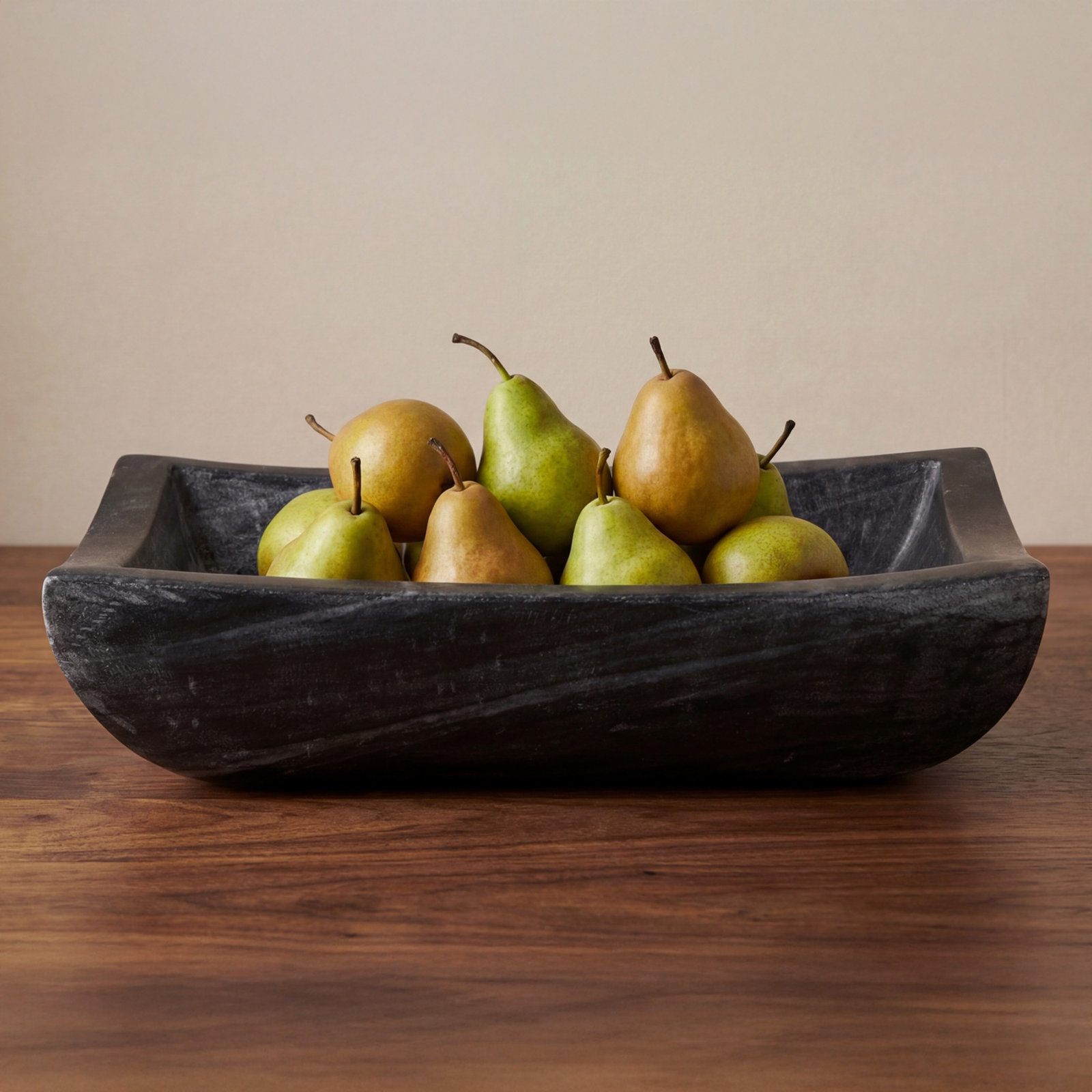 Genuine Marble Decorative Bowl, Black