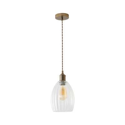 Alithea 1 - Light Brushed Brass Pendant