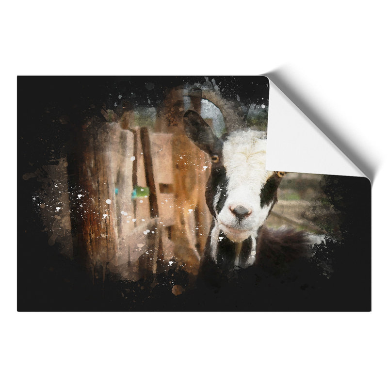 Goat Paint Splash - Frameless Print, 59cm H x 84cm W x 0.1cm D