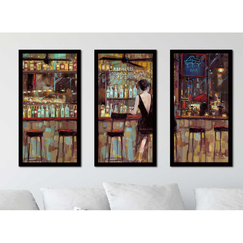Elegant in Black - Cadre photo imprimé multi-pièces, L 40,5 po x H 25,5 po x P 1 po