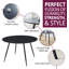 Mose Round Metal Base Dining Table