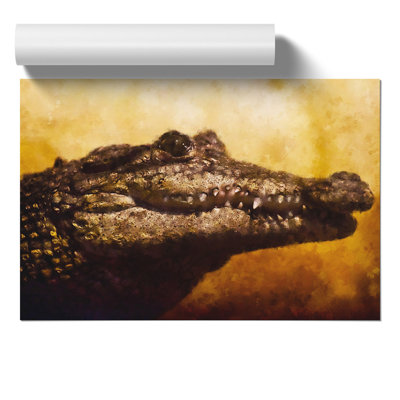 Alligator Painting - Frameless Print